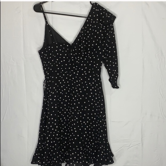 Jack by BB Dakota polka dot one shoulder dress - Picture 6 of 9